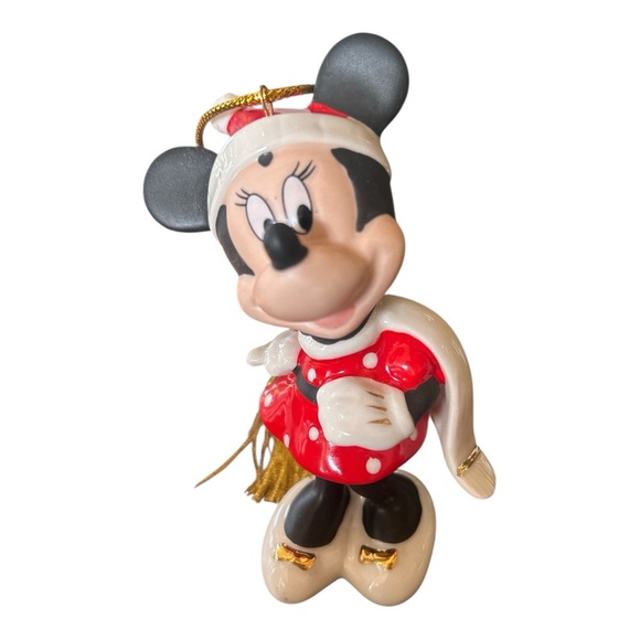 Lenox Disney Minnie Mouse Porcelain Winter Holiday Ornament 2021 - Picture 1 of 5